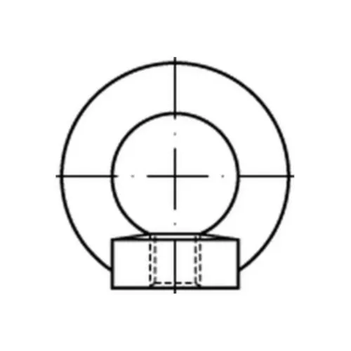 Reyher Ringmuttern DIN 582 A 2 M 8 - 25 Stück - Vierkantmuttern, ideal für sichere Befestigungen, mit einem Gewinde von 8 mm und in praktischer 25er-Packung.