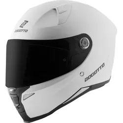Bogotto FF110B Helm, weiss, Größe L für Männer - Motorradhelm mit kratzfestem Visier und Vorbereitung für Pinlockscheibe, ideal für sicheres Fahren und optimalen Sichtschutz.