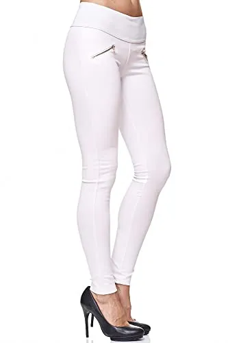 Elara Miss Anna Damen Stretch Hose - Damen-Hosen: Zeitlose Skinny-Fit-Jeggings aus bequemer Baumwollmischung, ideal für vielseitige Outfits und bequemes Tragegefühl.