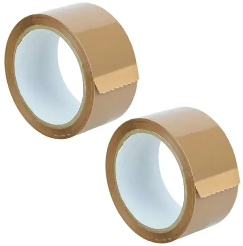 Stagetape 2 Rollen Paketklebeband 66 m x 48 mm Braun
