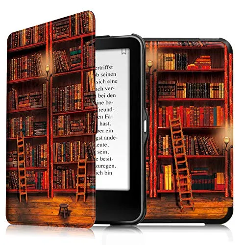 Fintie Hülle für Tolino Vision 4 HD/Vision 3 HD/Vision 2 / Vision 1 / Shine 2 HD eReader - Ultradünne Schutzhülle mit Ruhemodus und Magnetverschluss, die Bibliothek