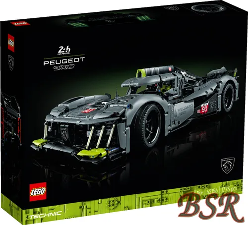 LEGO 42156 Technic Peugeot 9X8 - 1:10 Bausatz für Erwachsene, mit leuchtenden Lichtelementen und authentischem Motorsport-Design