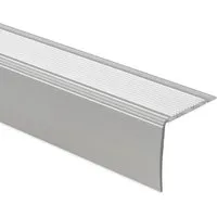 KARAT Vorgebohrtes Stufenkantenprofil Integral Form L - Treppenkantenprofil Silber 30 x 35 x 900 mm