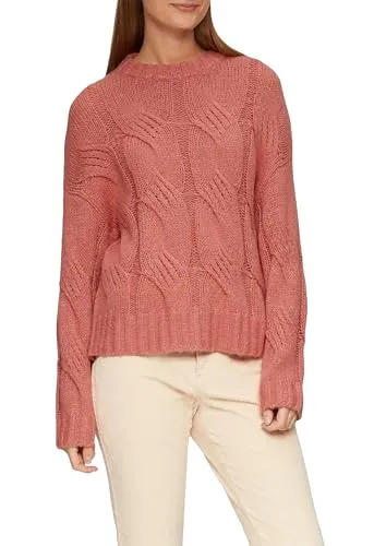 Pullover mit Zopfmuster für Damen - Stylischer Pullover mit Rundhalsausschnitt und Zopfmuster, perfekt für einen lässigen Look in der kalten Jahreszeit. Ideal für entspannte Tage!