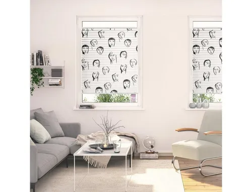 LICHTBLICK ORIGINAL Plissee Klemmfix Schwarz - Rollos ohne Bohren, blickdicht und pflegeleicht – idealer Sichtschutz für Fenster mit einer Breite von 45 cm und Höhe von 130 cm.