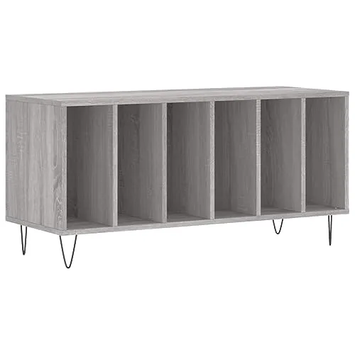 vidaXL Plattenschrank Grau Sonoma – 100x38x48 cm