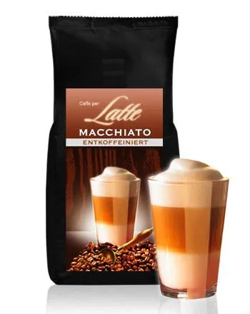 GOURVITA DE Kaffee CAFFÉ PER LATTE MACCHIATO entkoffeiniert von Coffee-Nation, 500g Bohnen 6630