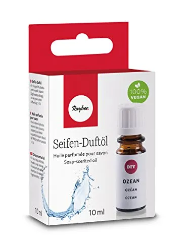 Rayher 34249000 Hobby Seifen Duftöl (100% vegan, in Glasflasche mit Kindersicherheitsverschluss, hautpflegende und wohltuende Wirkung) Ozean, 10 ml