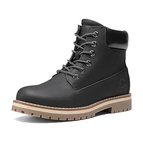 Bruno Marc Winterschuhe Herren - Warme, Wasserabweisende Winterstiefel für Outdoor & Arbeit - Herren-Stiefel mit weichem Kunstleder und TRP-Außensohle für besten Grip. Ideal für kalte Tage, halten diese Stiefel Ihre Füße warm und trocken bei winterlichen Abenteuern.