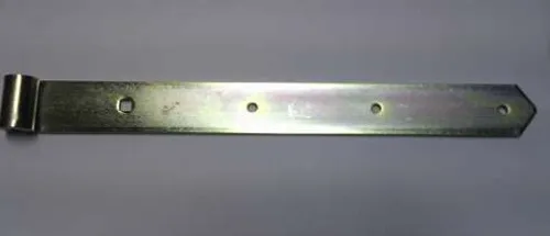 Ladenband 400 x 45 x 5,0 mm Dorn 16 mm weiß verz. Gehänge Türband Türbeschlag