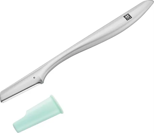 ZWILLING Gesichtshaarrasierer mit Rasierklinge (Für eine präzise Entfernung von Haaren im Gesicht, hygienisch und gründlich), Premium, Edelstahl, Silber