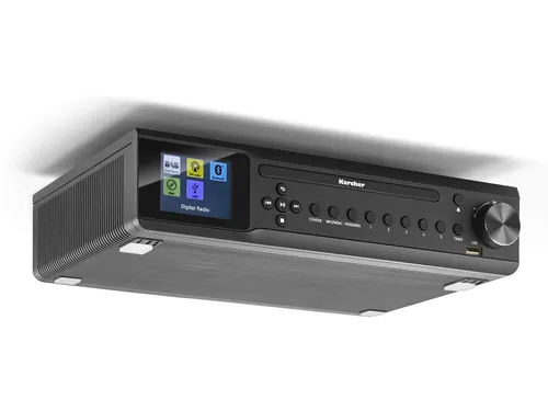 Karcher RA 2060D-B Unterbau-Küchenradio - Unterbaufähiges Küchenradio mit DAB+ und Bluetooth, ideal für die Küche. Genießen Sie Musik und Radio mit einem großen Farbdisplay und praktischen Koch-Timern.