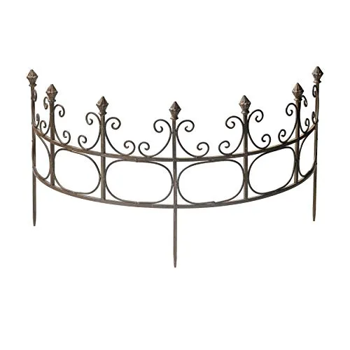 Staudenhalter Strauchhalter Gartendeko Rost massiv halbrund Rankhilfe Metall Eisen Rostfarben Deko 70cm breit