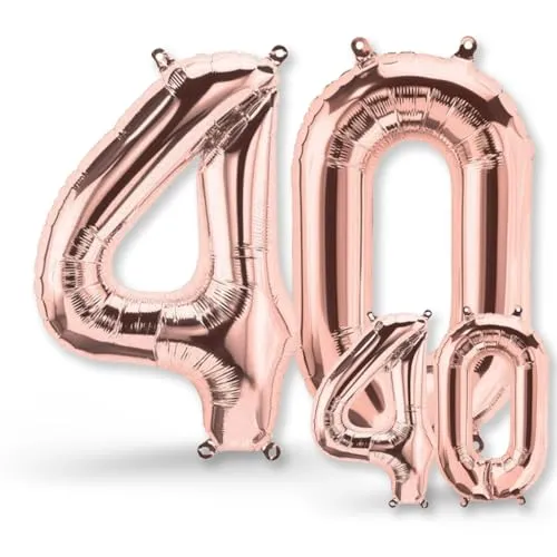 FUNXGO® folienballon 40 rosegold - 2 Stück - 42