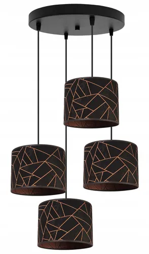 Hängelampe Kupfer mit Muster