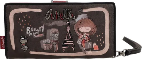 Anekke Geldbörse Mademoiselle RFID Wallet Multicolor Dunkelbraun - Damen-Geldbörsen mit elegantem Design, RFID-Schutz und mehreren Fächern für Karten und Münzen, perfekt für den Alltag.