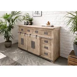 Massivmoebel24 Sideboard RAILWAY #320 aus Mango, 150x45x90 von Massivholzmöbel24