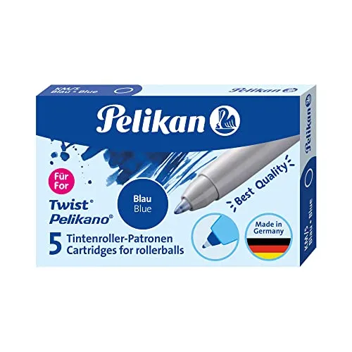 Pelikan Tintenpatronen für Tintenroller, Blisterverpackung mit 2 x 5 Patronen, 1 Set, blau