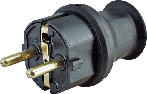 KOPP SB Kunststoff Stecker sw mit Schutzkontakt