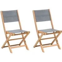 Gartenstuhlset 2er Set Cesana aus Akazienholz