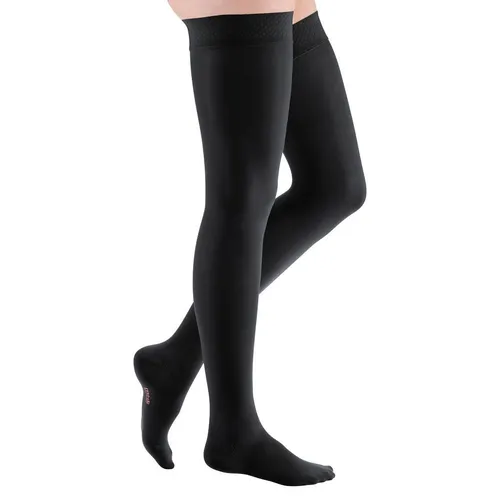 MEDI Strumpfhose mediven elegance CCL1 AG FBR Schenkelstrümpfe schwarz VII - Sportsocken mit medizinischer Wirkung, ideal für langanhaltenden Tragekomfort und Unterstützung der Beinvenen.