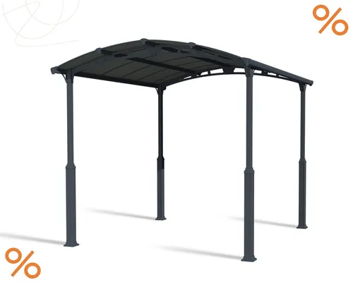 CANOPIA by Palram Alpine 4300 - Höhenverstellbarer Einzelcarport für Wohnmobile - Stabiler Einzelcarport mit Tonnendach in Anthrazit, ideal für Wohnmobile. Robustes Metall sorgt für Langlebigkeit und Schutz.