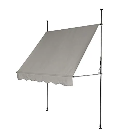 SVITA Klemmmarkise Balkonmarkise - Handkurbel Sonnenschutz ohne Bohren - Markise für Balkon und Terrasse, 200x150x220-300 cm, wetterfest und UV-beständig. Schnelle Montage ohne Bohren für mehr Privatsphäre und Sonnenschutz.