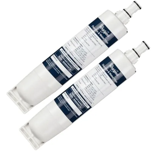Whirlpool SBS002 Wasserfilter-Kartuschen für Kühlschrank und Gefrierschrank - Wasserfilter für Kühlschränke, sorgt für reines, frisches Wasser und verbesserten Geschmack, 2 Stück im Set.