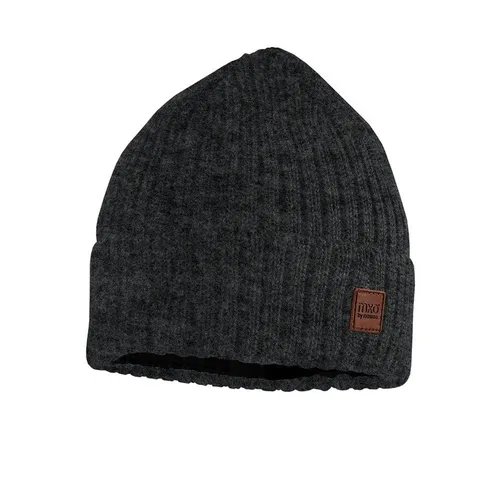 MAXIMO Strickmütze Wolle, gefüttert, breiter Umschlag grau 55 - Stylische Strickmütze aus 100% Wolle mit weichem Baumwollfutter. Ideal für kalte Tage, bietet sie angenehmen Tragekomfort und warmen Schutz. Perfekt für einen lässigen Look!