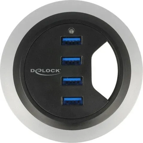 USB-HUB Delock 4-Port USB3.0 Tischeinbau