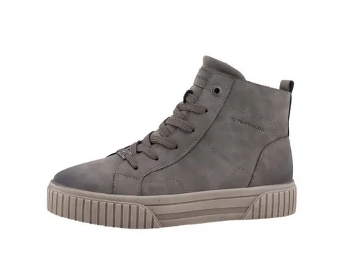 Tom Tailor Damen High-Top Sneaker grau EUR 39 - Stylische Damen High-Top Sneaker mit Reißverschluss und Schnürung, ideal für trendbewusste Outfits. Bequeme Passform und hochwertige Materialien sorgen für optimalen Tragekomfort.