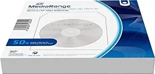 MEDIARANGE Retailpack 50 CD Paperbag with Flagwindow