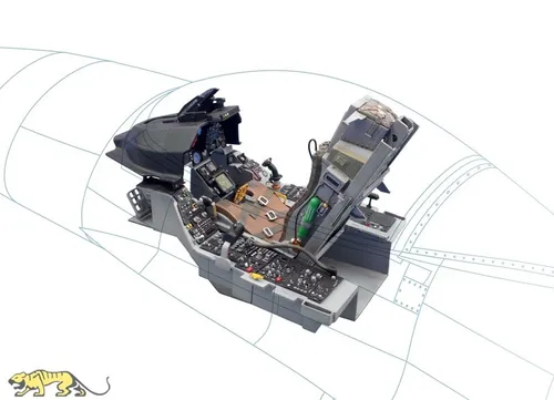 ITALERI Lockheed Martin Cockpit F-16 1:12 Modellbausatz - Raumfahrzeuge, detailgetreuer Bausatz eines Abfangjägers für Modellbau-Enthusiasten und Sammler.