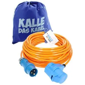Kalle-das-Kabel Verlängerungskabel Camping 25m - Netz-Verlängerungskabel für Baustellen und Outdoor, extrem robust, öl- und UV-beständig, mit 15 Jahren Garantie. Ideal für feuchte Umgebungen dank Schutzart IP44.