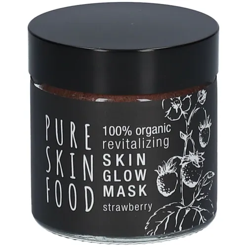 PURE SKIN FOOD Bio Skin Glow Maske Erdbeere & Superfoods - Gesichtsmasken mit 100% biologischen Zutaten für einen natürlichen Glow! Angereichert mit Erdbeere und Superfoods - verleiht der Haut Nährstoffe und fördert die Kollagenbildung für ein strahlendes, jugendliches Aussehen.