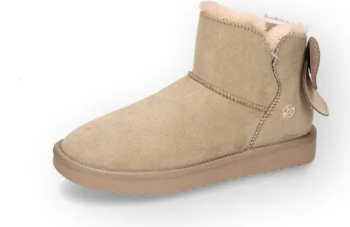 DOCKERS BY GERLI Winterboots Damen beige 41 - Wanderschuhe mit warmem Kunstfellfutter für kalte Tage. Diese trendigen Boots bieten optimalen Tragekomfort und eine praktische Schleifen-Applikation. Ideal für gemütliche Winterspaziergänge!