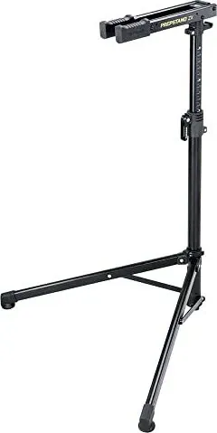 Topeak Prepstand ZX Fahrradhalter – Schwarz - Zusammenklappbarer Fahrradhalter für eine flexible Höhe von 80 bis 108 cm, ideal für die Werkstatt oder unterwegs. Maximale Belastung von 25 kg und Klemme mit Gummibeschichtung schützt vor Kratzern.