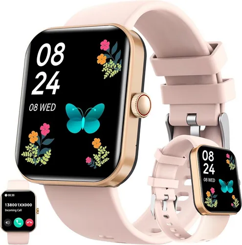 SGDDFIT Smartwatch (5 cm, android ios), Smartwatch mit HD Touchscreen Bluetooth Telefonfunktion und Sportmodi