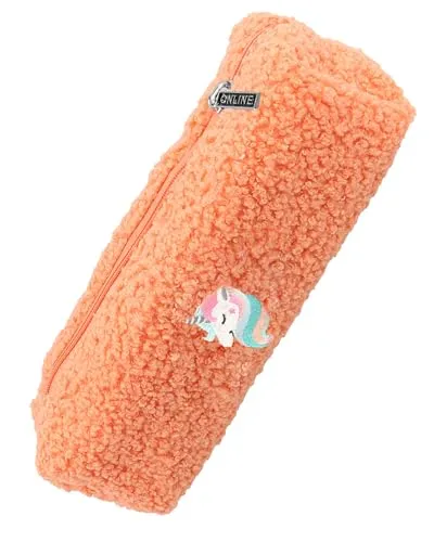 Online Federmäppchen Peach Unicorn I Stylische Federtasche für Mädchen & Jungen, ideal für Schule, Uni & Büro I Pencil Case mit praktischem Reißverschluss zur Aufbewahrung von Stiften & Kosmetik