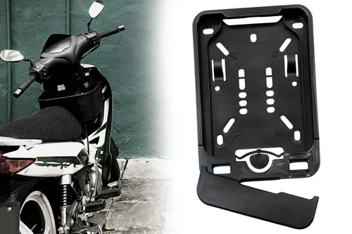 Wechselrahmen Kennzeichenhalter 135 x 110 Mofa Roller E-Bike Moped Klappfunktion