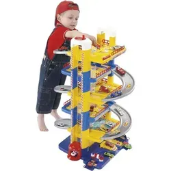 Molto Parken 6 Etagen Garage - Spielfahrzeuge-Zubehör – Fantastische 6-stöckige Parkgarage mit Aufzug, Waschanlage und Tankstelle für stundenlangen Spielspaß, einfach zusammenzubauen und ideal für Kinder ab 3 Jahren.