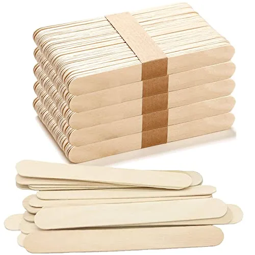 Holzstäbchen,Holzmundspatel,Verschiedene Holzspatel Waxing,Einweg Kosmetik Spatel zur Haarentfernung,mit runden, sauber geschnittenen Kanten | Ideal auch für Bastelarbeitem - 300 Stück - 1.8cm x 15cm