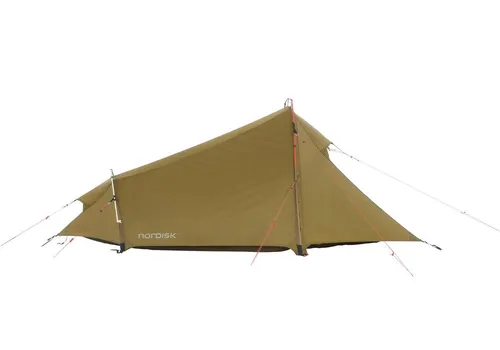 Nordisk Svalbard 1 PU (2.0) Tent Dark Olive - Zelt für 1 Person, robust und schnell aufzubauen, ideal für Solo-Abenteuer in der Wildnis. Schützt bei Regen und bietet Raum für Ausrüstung.