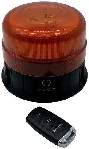 BergerundSchröter 360° LED Warnleuchte mit Akku und Fernbedienung - Begrenzung & Markierung, ECE zertifiziert für den Straßenverkehr, magnetisch und strahlwassergeschützt (IP66) für sichere Befestigung und Nutzung.