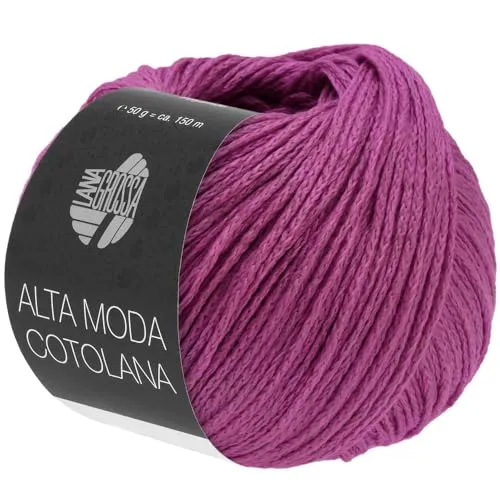 LANA GROSSA Alta Moda Cotolana | Edles Kettengarn aus 45% Schurwolle (Merino superwash), 45% Pima Baumwolle & 10% Polyamid| 50g Wolle zum Stricken & Häkeln | 150m Garn FB 58
