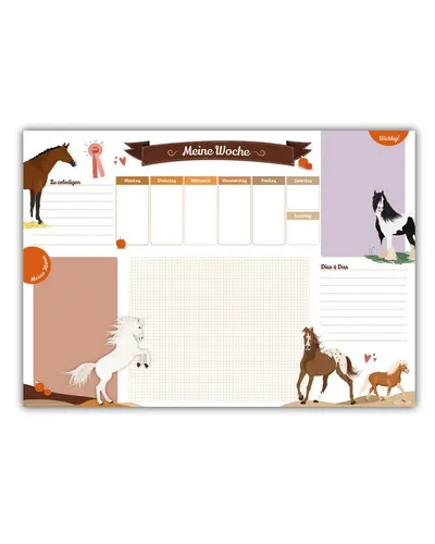 Close Up Schreibtischunterlage Pferde Schreibtischunterlage zum Abreißen