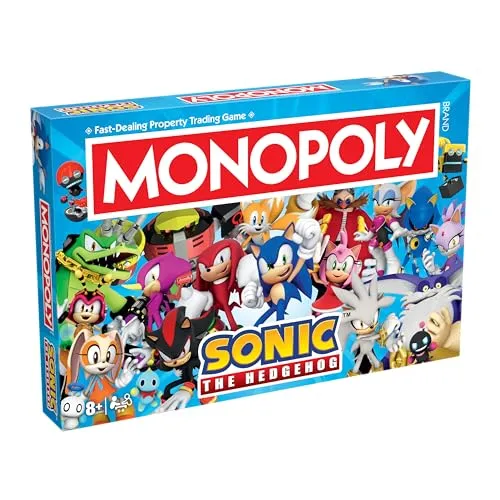 Winning Moves Sonic The Hedgehog Monopoly-Brettspiel für 2-6 Spieler und EIN tolles Geschenk für Fans ab 8 Jahren