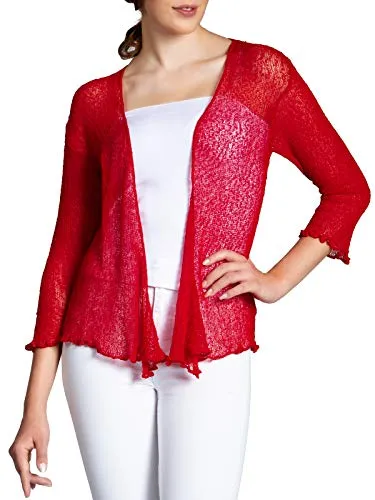 Caspar STJ022 leichte Damen Sommer Strickjacke von Caspar