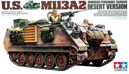 Tamiya 35265 US M113A2 Desert Version 1/35 - 1:35 Bausatz des US M113A2 Panzers, ideal für Modellbau-Enthusiasten und Detail-Liebhaber.