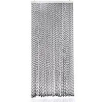 Kobolo Türvorhang Seilvorhang BLACK/GREY 90x185 - Fertiggardinen, dekorativer Seilvorhang aus Baumwolle, schützt effektiv vor Insekten und verleiht jedem Raum einen stilvollen Akzent.